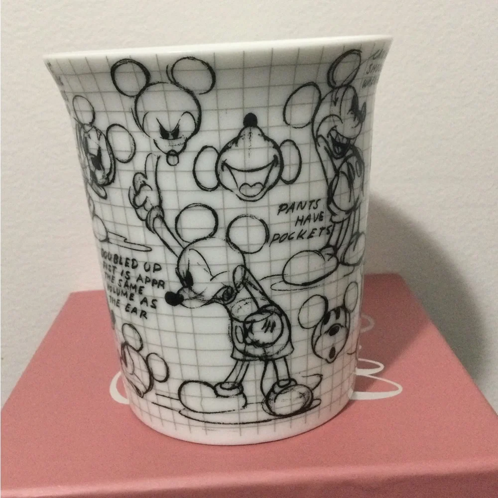 Disney White and Black Mickey Sketchbook Ceramic Mug - Picture 2 of 7